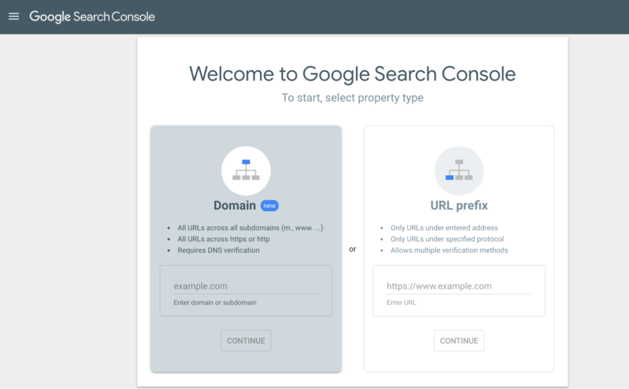 Verify Site in Google Search Console
