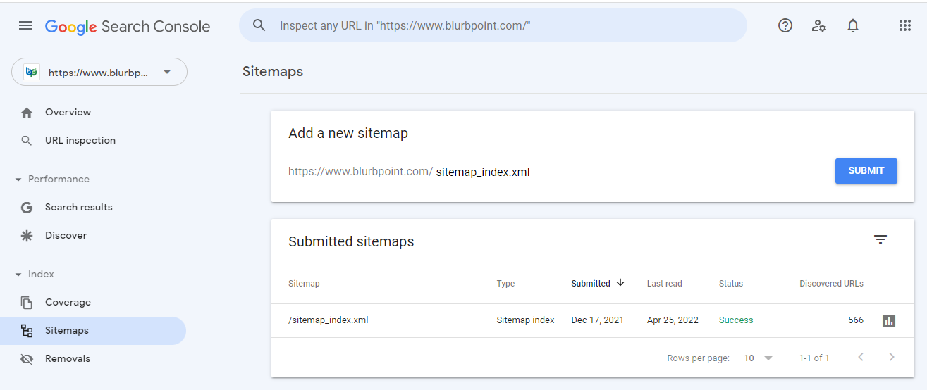 submit sitemap on gsc