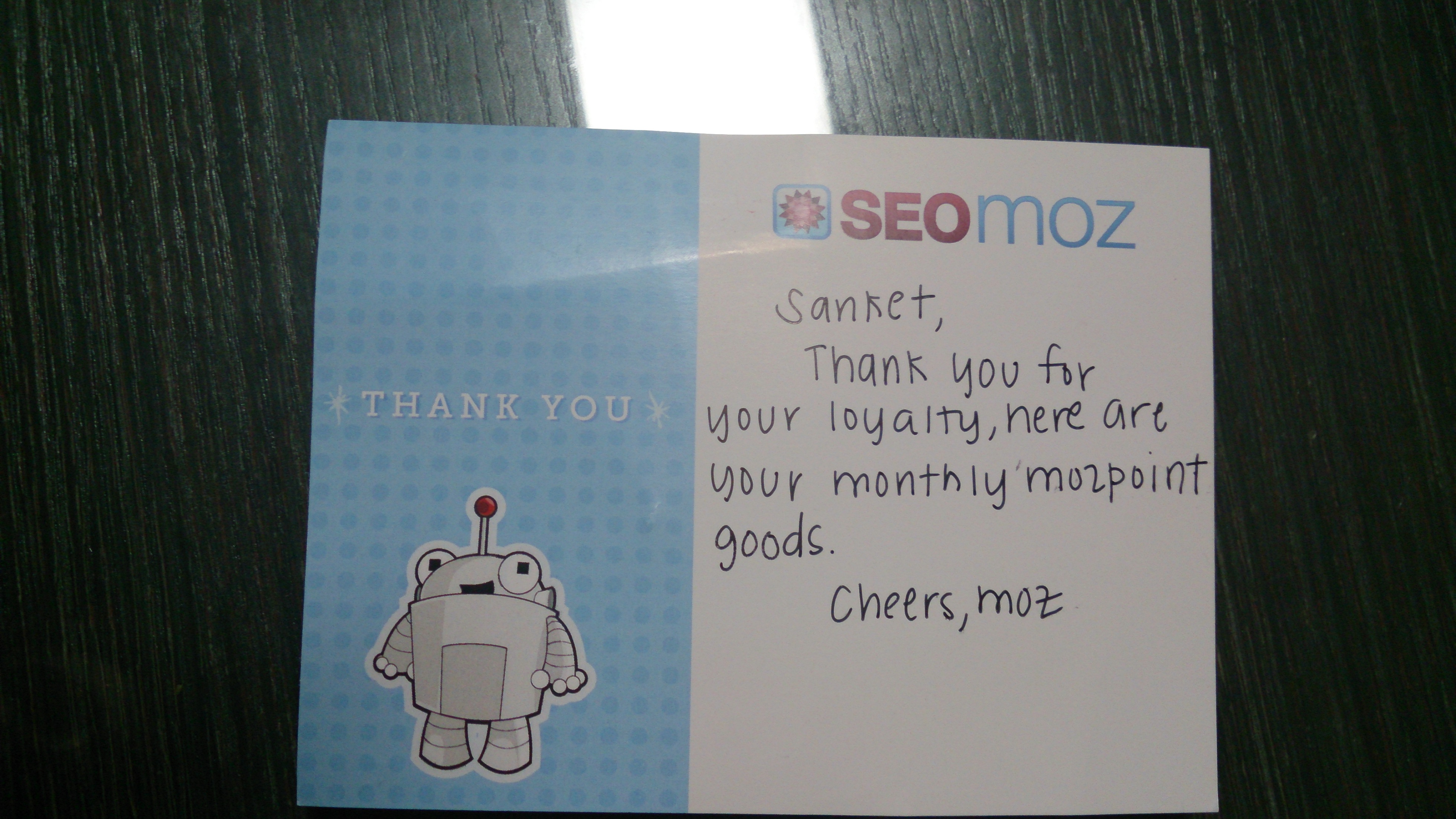 SEOmoz gift