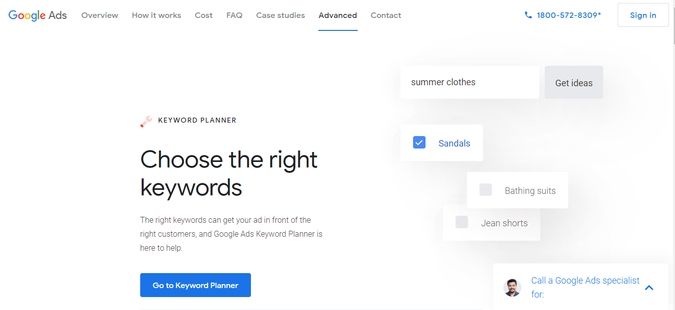 Google Keyword Planner 