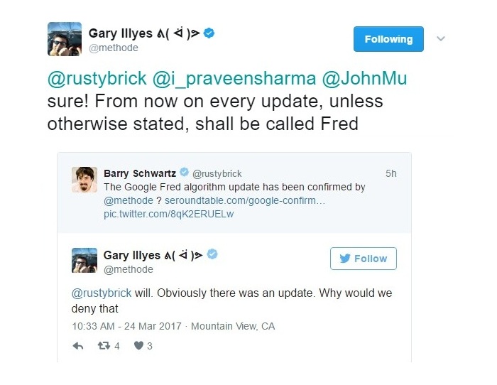 Fred Update Confirmation