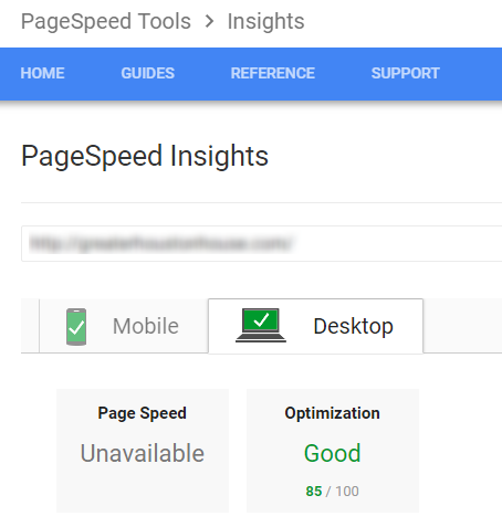 page speed