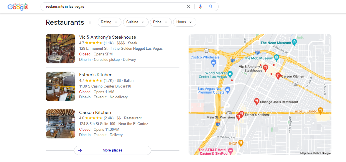 New Google Local Pack Design