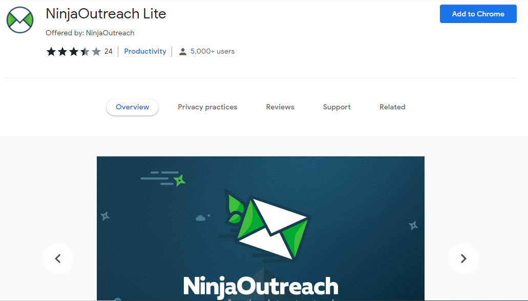 NinjaOutreach Lite Chrome Extension